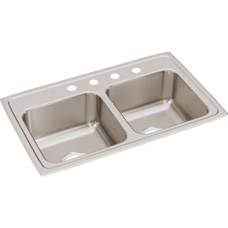 Elkay Kitchen Sink, Top Mount, Stainless steel Finish LR29184